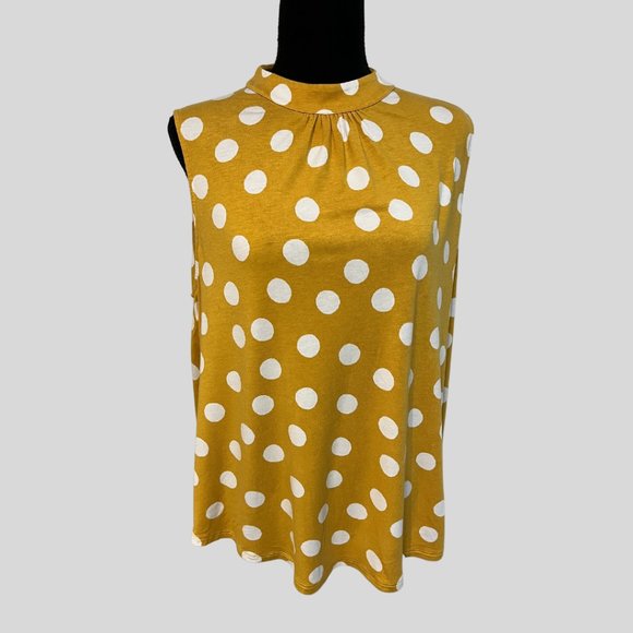 Boden Tops - Boden Size 14 Top cotton top, yellow and white.  0572LR-2A